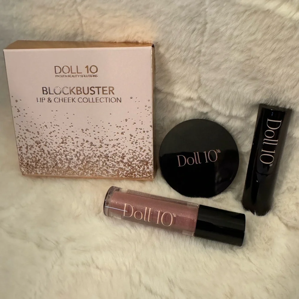 DOLL 10 BLOCKBUSTER LIP AND CHEEK COLLECTION. Swagger and Stiletto. NIB